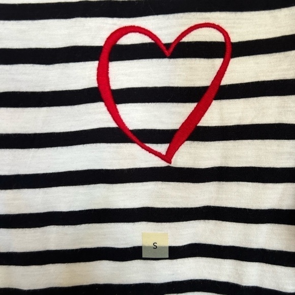Loft Small 100% cotton nautical blue and white stripped shirt ❤️ embroidered - Picture 6 of 8
